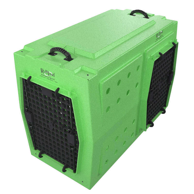 XLarge Cage Ruffland - Lime, 2 portes (avant et droite) image
