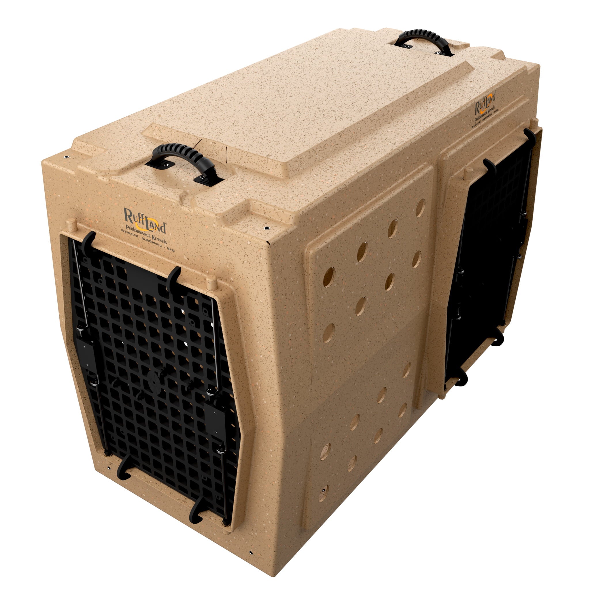XLarge Cage Ruffland - Tan, 2 portes (avant et droite) image
